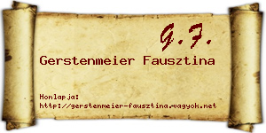 Gerstenmeier Fausztina névjegykártya